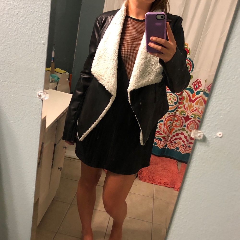 Faux Leather/Fur BB Dakota Jacket. Real Cute.